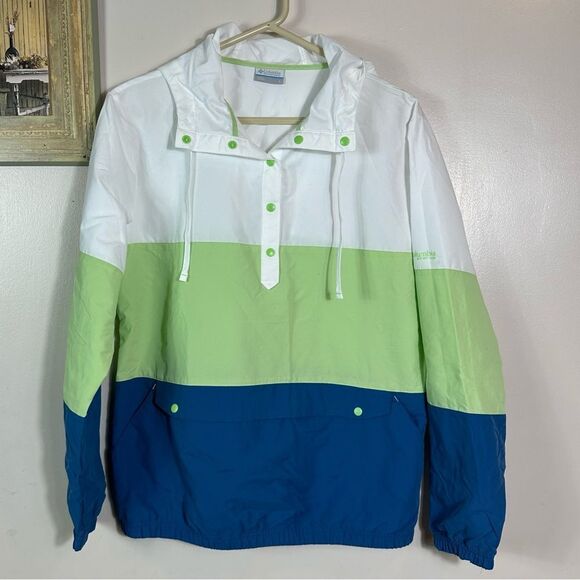 Columbia White, Green, and Blue Women's Jacket - Picture 3 of 11